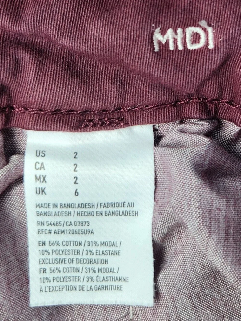 Burgundy American Eagle Twill Low Rise Shorts